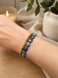 Bracelet Oslo sodalite porté au poignet