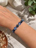 Bracelet Oslo en sodalite bleue - pierres naturelles - bijou artisanal - Ô Fil des Perles