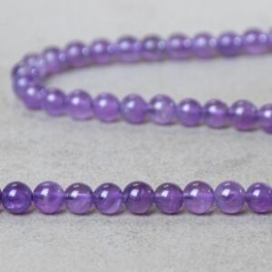 perle ronde amethsyte 6mm pierres naturelles pierres semi precieuses fines gemmes violette