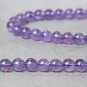 amethyste perle ronde 8mm pierre naturelle semi prcieuse pierre fine gemme violet