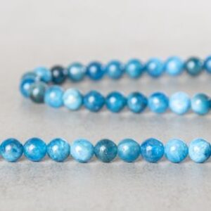 apatite 6mm perle pierre naturelle rond semi precieuse pierre fine gemme