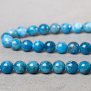 perle ronde apatite du brésil 8mm pierres naturelles pierres fines pierres semi precieuses gemmes