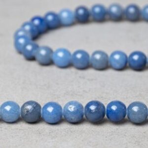 perle ronde aventurine bleue du bresil pierres naturelles pierres semi precieuses fines gemmes