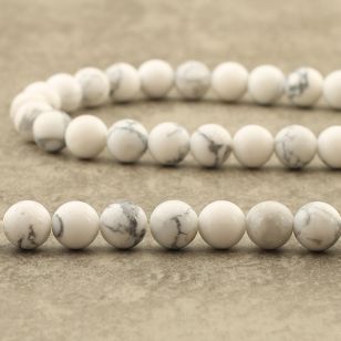 perles rondes howlite 8mm blanche et grise pierres naturelles pierres fines semi precieuses